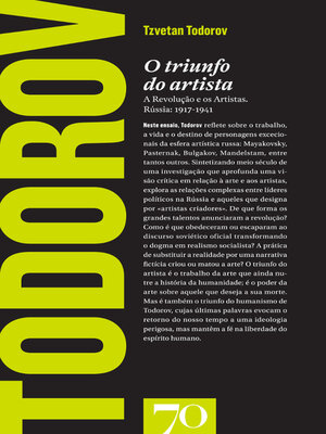 cover image of O Triunfo do Artista--A Revolução e os Artistas. Rússia